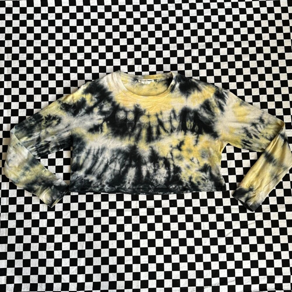 Reformation Tie Dye Cropped Long Sleeve Tee